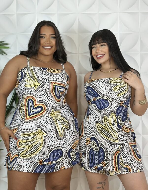 Macaquinho Tucano short saia slim e plus size 3