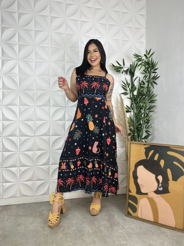 Vestido preto caju midi slim 1