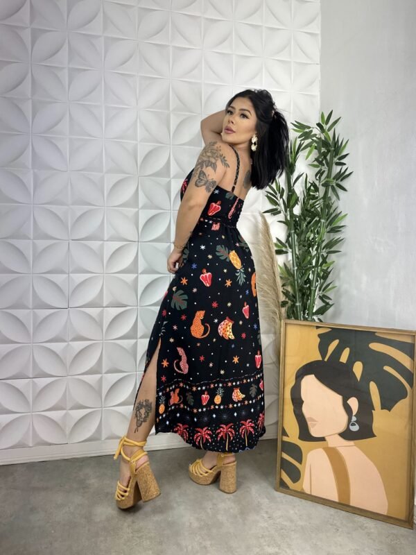 Vestido preto caju midi slim 2